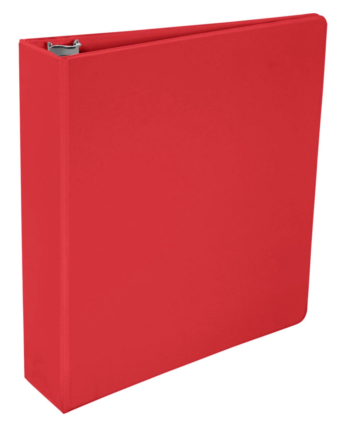 School Smart Round Ring Binder, Polypropylene, 2 Inches, Red 086372